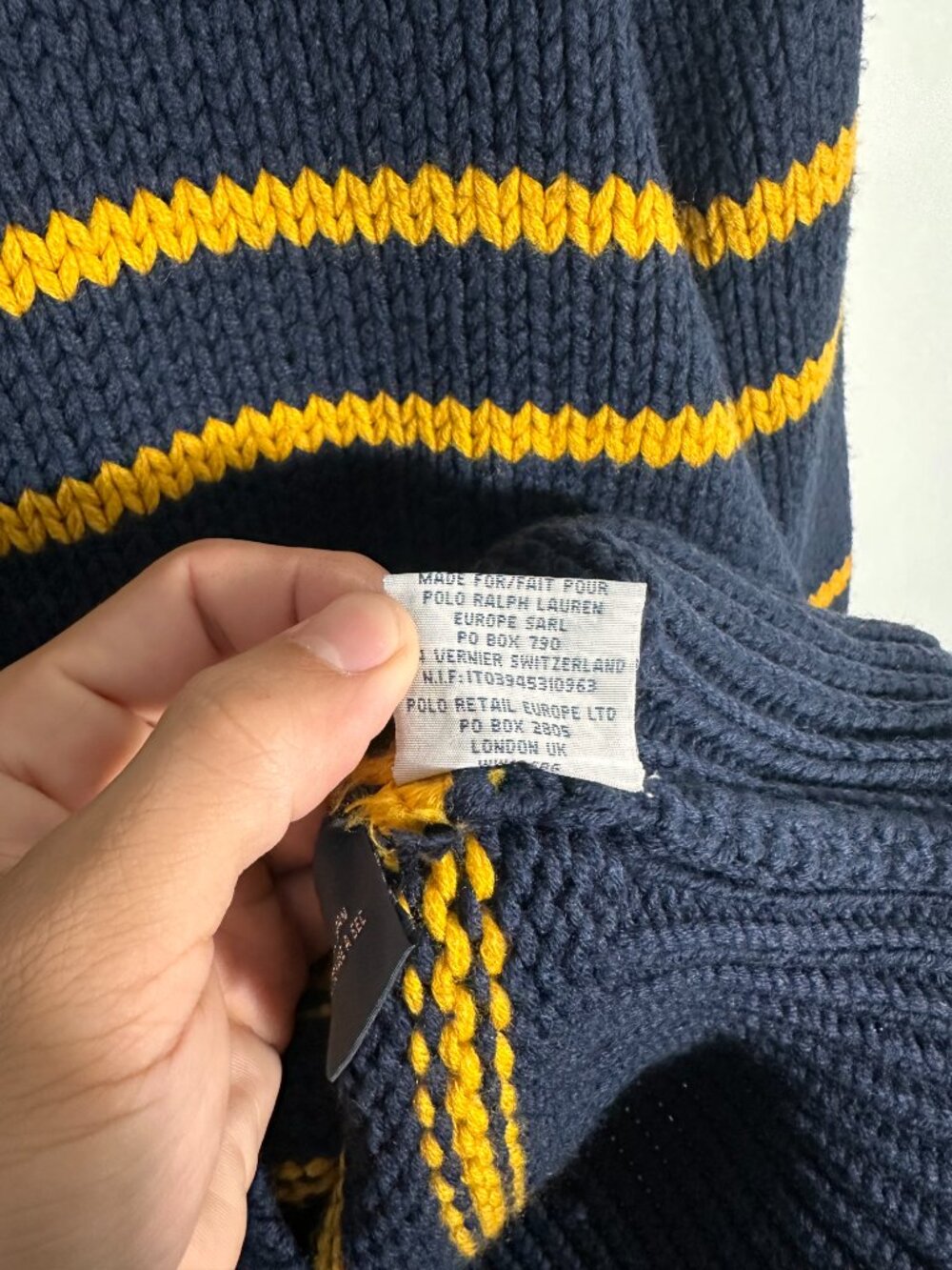 Rare Vintage Polo Ralph Lauren Chunky Knit Wool Blend Turtle Neck Sweater - Picture 4 of 6